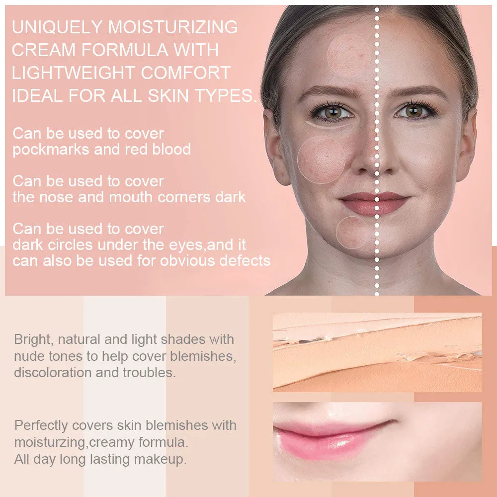 Concealer Wand BB Cream, Moisturizing Pigment Foundation, Lasting Nude Makeup, Even Skin Tone Makeup Base Primer- White Beige (Medium With Neutral Undertones)(Concealer)